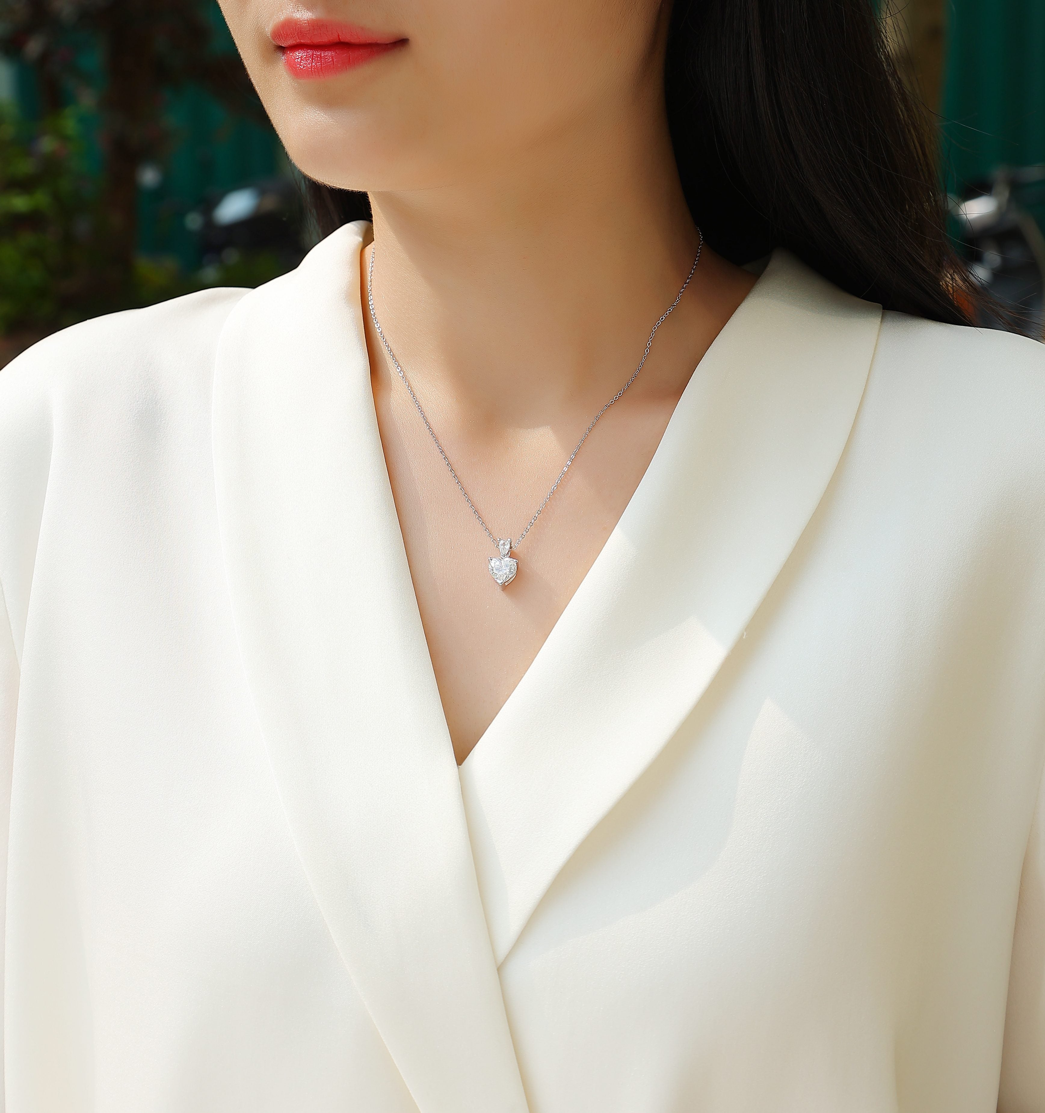 1The Beloved Of The Heart - A Fashionable And Luxurious Diamond Jewelry Pendant Set With Moissanite S925 Sterling Silver And Platinum Plating Prohibit TikTok sales - 5 - CJ