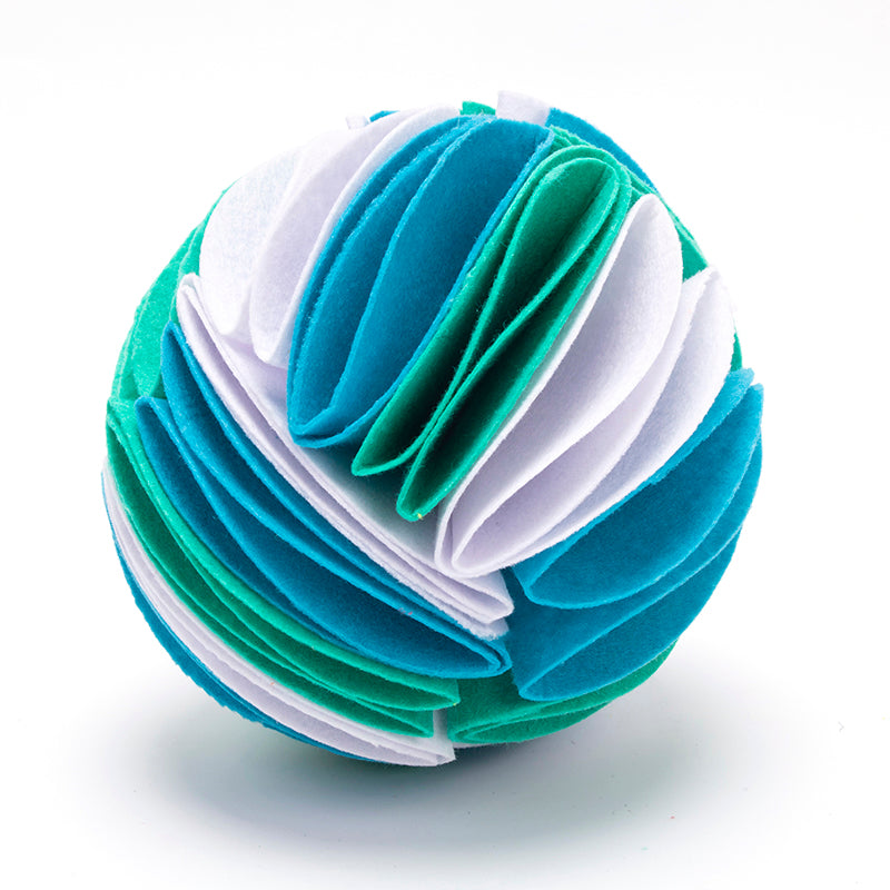 Foldable Dog Snuffle Ball Dog Training Toys Increase IQ Pet Cat Training Games Feeding Intelligence Toy - 4 - CJ - L - White cyan blue - CJGY1452446 - L - White cyan blue