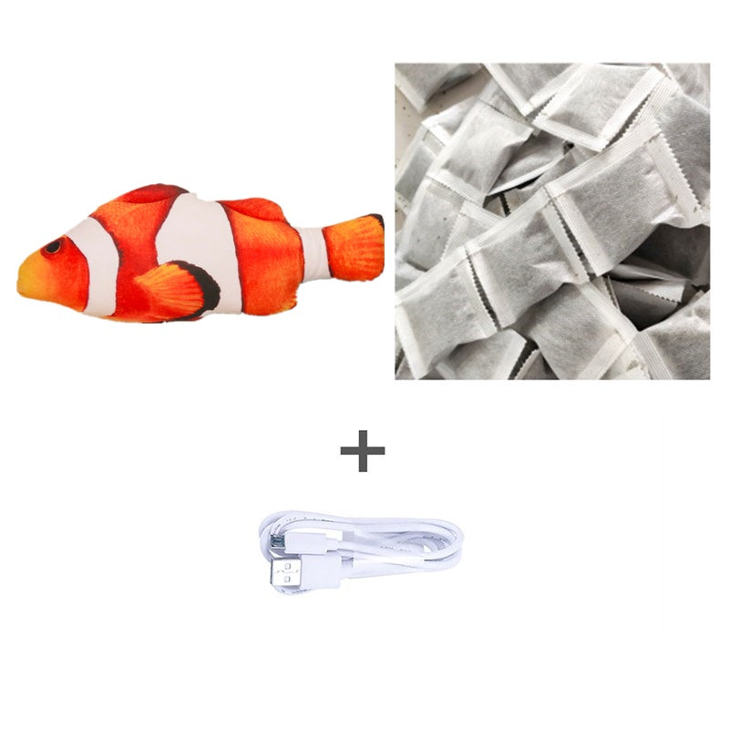Without Cat Nip Version - Electric Jumping Fish Simulation Electric Fish Toy - 0 - CJ - Style Red - CJWJWJMR00725 - Style Red