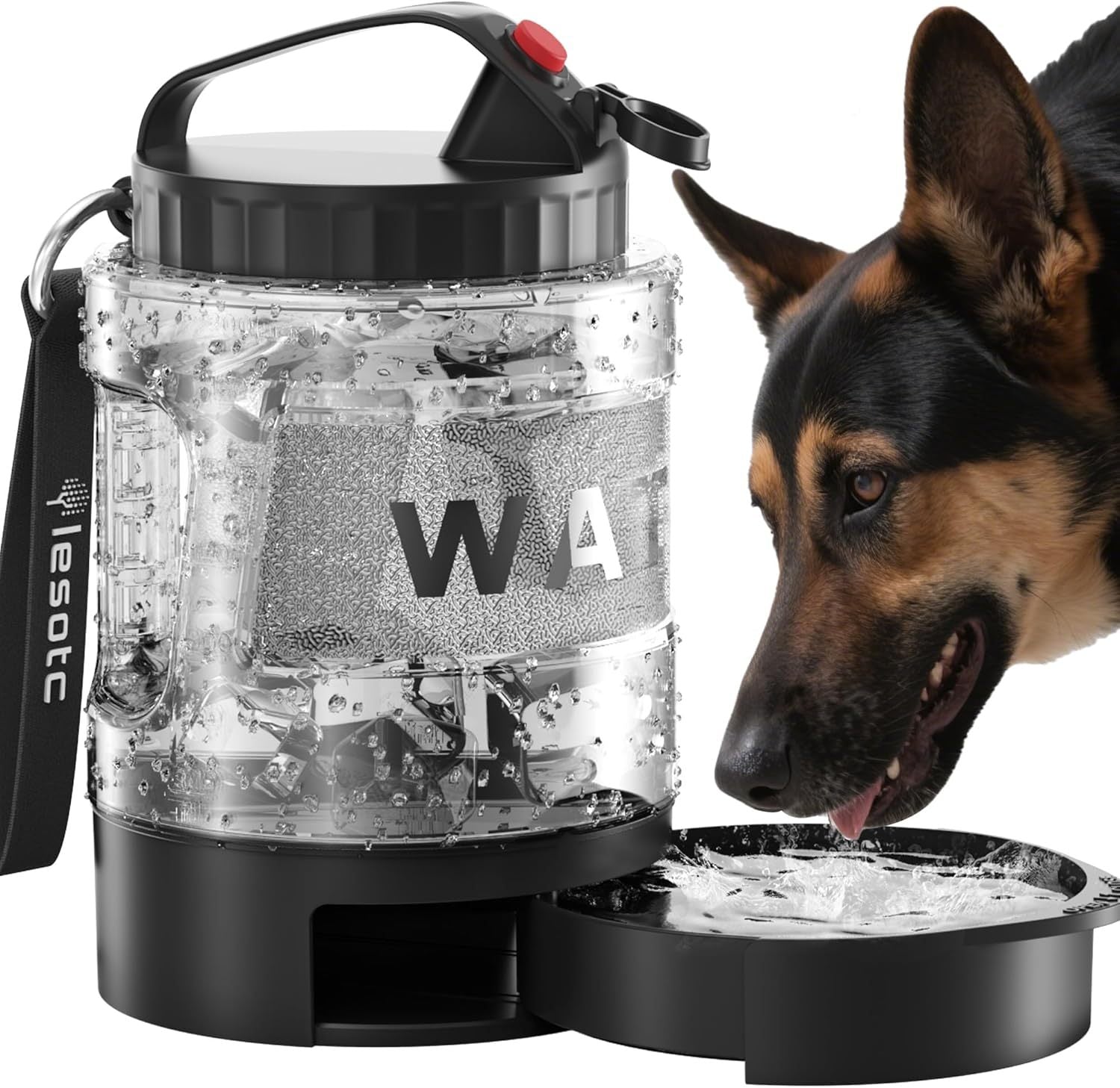 Lassot Portable Pull - out Water Bowl For Dogs, Large Capacity, Perfect For Camping, Hiking, Beach Trips, Road Trips, And Park Walks. - 5 - CJ