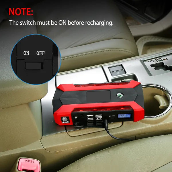 Car Jump Starter Booster 1000A Peak 20000mAh 12V Battery Charger (Up To 6.0L Gas Or 3.0L Diesel Engine) - 5 - CJ