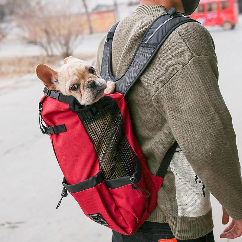 Pet Dog Carrier Bag Carrier For Dogs Backpack Out Double Shoulder Portable Travel Backpack Outdoor Dog Carrier Bag Travel - 0 - CJ