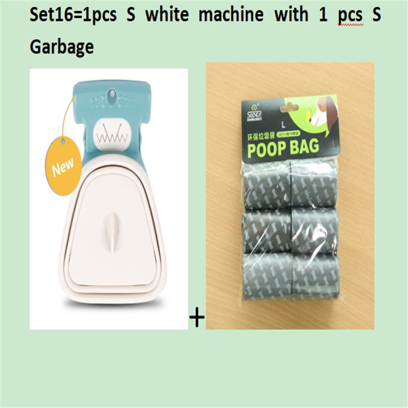 Dog Pet Travel Foldable Pooper Scooper With 1 Roll Decomposable bags Poop Scoop Clean Pick Up Excreta Cleaner Epacket Shipping - 0 - CJ - Set 16 - WhiteSXS - CJJJCWGY00674 - Set 16 - WhiteSXS