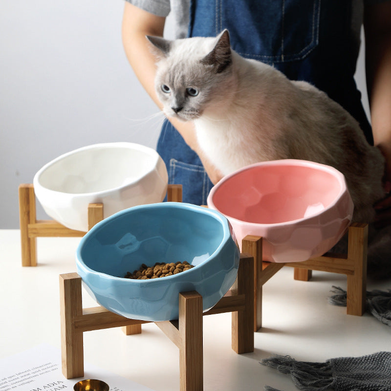 Pet bowl oblique mouth cat bowl food bowl dog bowl method bucket food bowl - 0 - CJ
