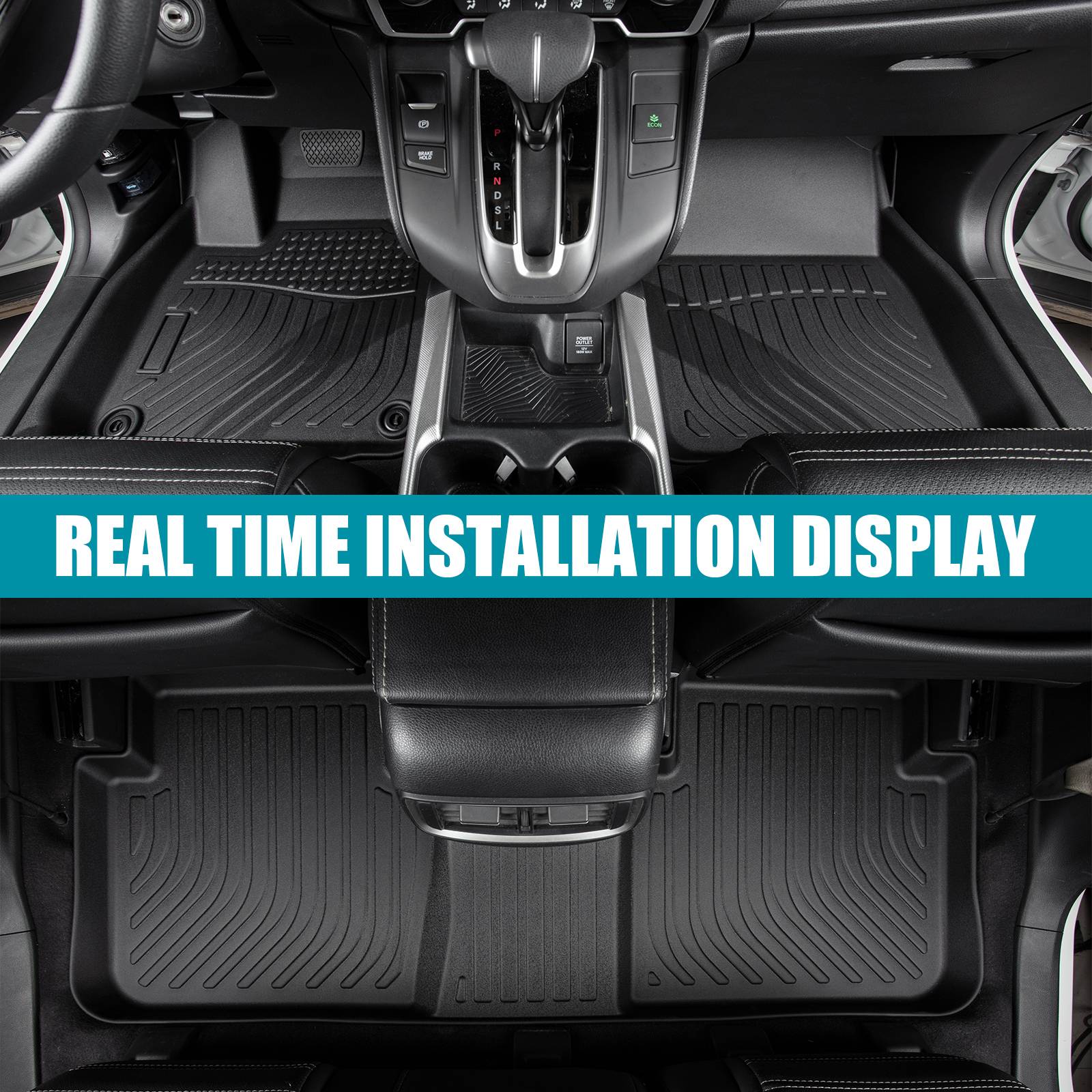 All Weather Floor Mats Liners For 2016 - 2020 Kia Optima Waterproof 3D TPE Carpet - 5 - CJ