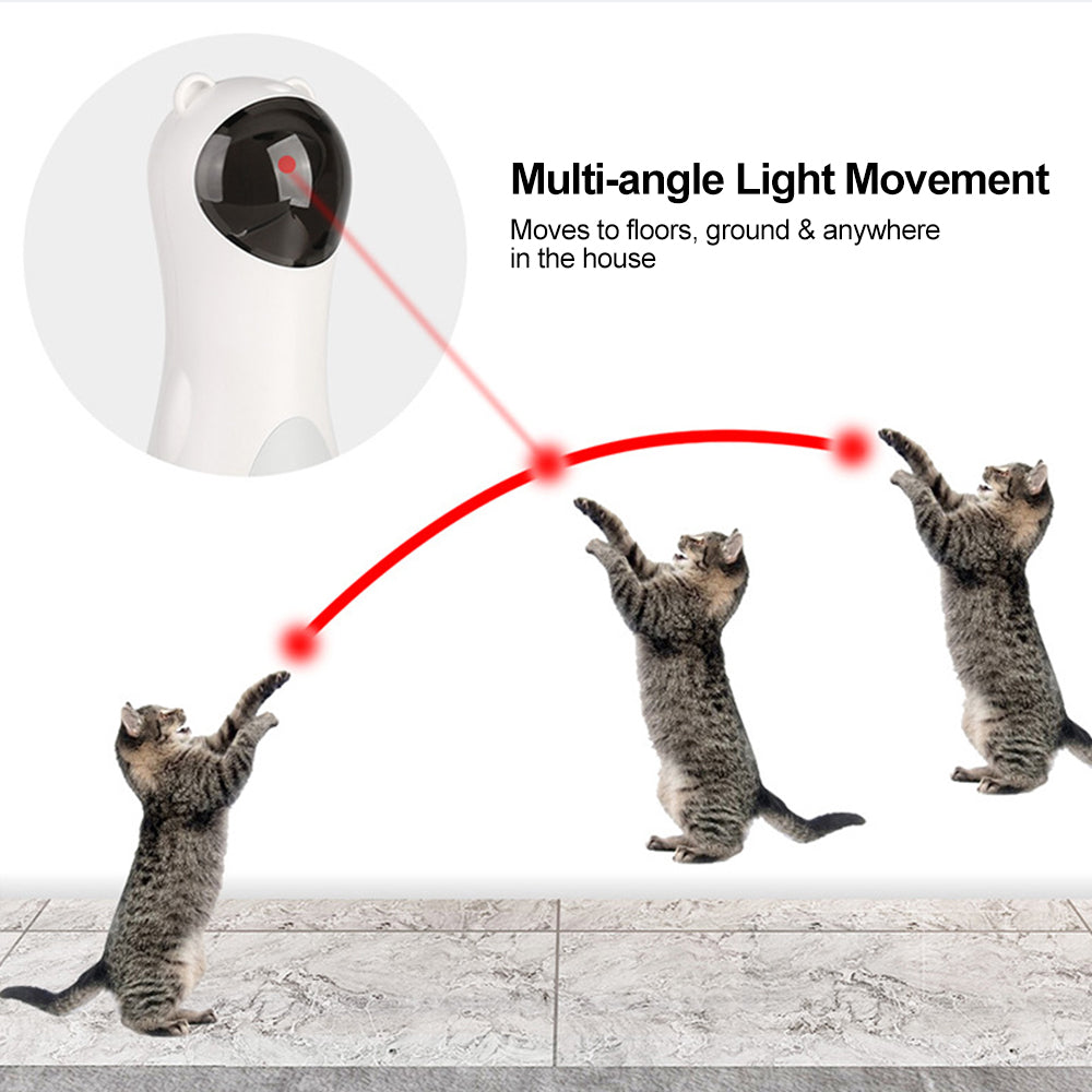 Automatic Laser Cat Toy Bear Laser Cat Toy LED Red Laser Cat Cat Toy - 0 - CJ