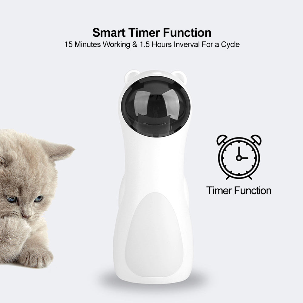 Automatic Laser Cat Toy Bear Laser Cat Toy LED Red Laser Cat Cat Toy - 0 - CJ