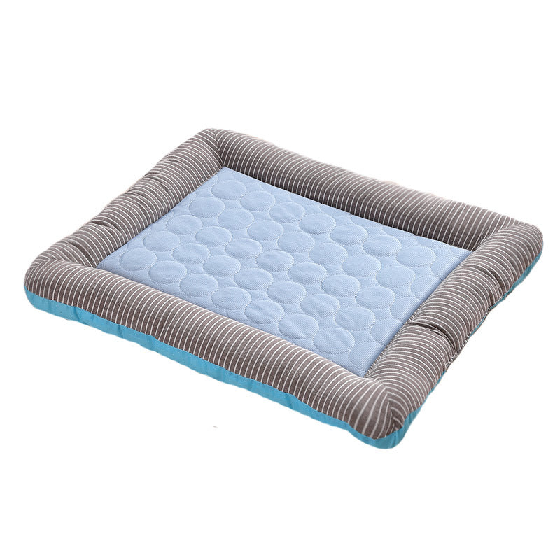 Pet Cooling Pad Bed For Dogs Cats Puppy Kitten Cool Mat Pet Blanket Ice Silk Material Soft For Summer Sleeping Blue Breathable - 0 - CJ - Blue - L - CJJT100652105EV