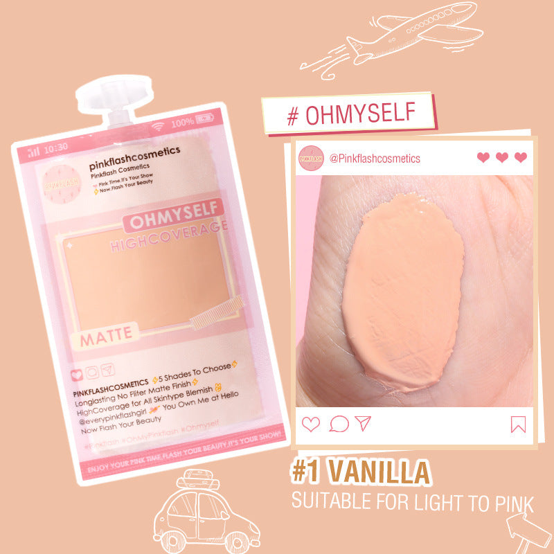 Liquid Foundation in Bags to Cover Acne and Dark Circles for Long - lasting Matte - 0 - CJ