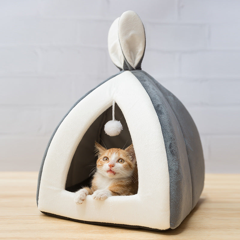 Cat House Cat House Villa Cat Bed Small Dog Kennel - 0 - CJ - Grey - XL - CJMY102197504DW