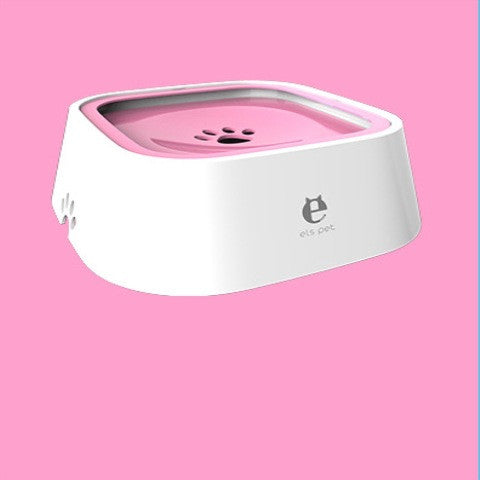 1.5L Cat Dog Water Bowl Carried Floating Bowl Anti - Overflow Slow Water Feeder Dispenser Pet Fountain ABS&PP Dog Supplies - 0 - CJ - Pink - CJGY102545401AZ