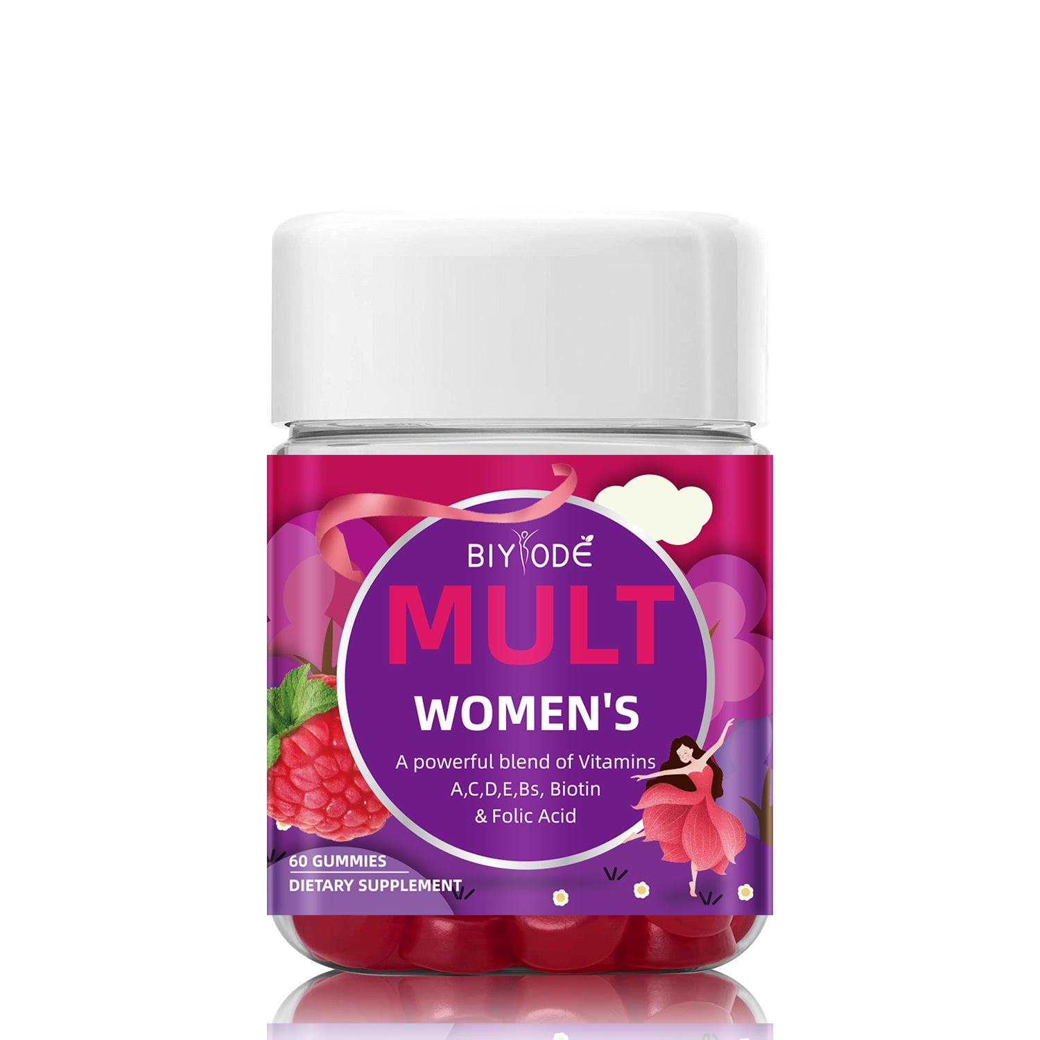 Biyode Women Multi Vitamin Supplement Gummies Daily Nutrient Support Folic Acid Biotin Formula - 4 - CJ