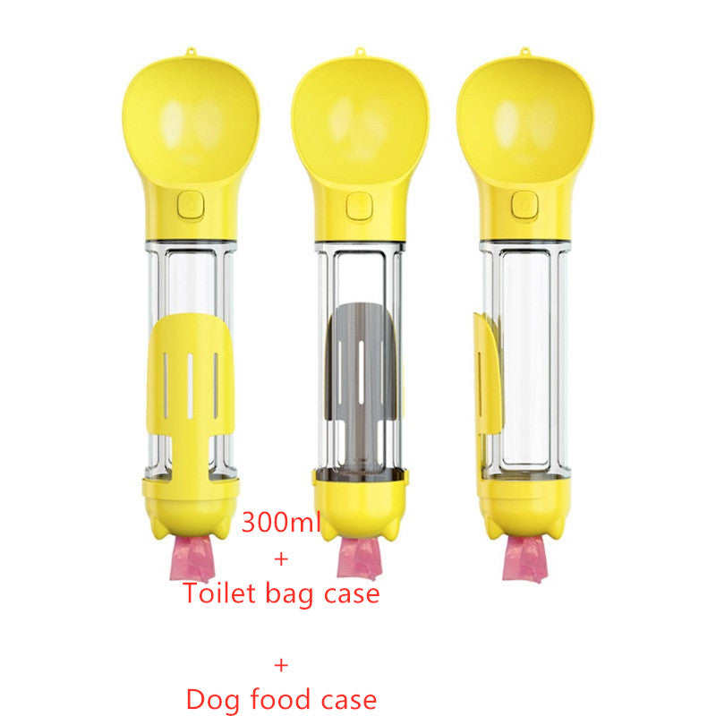 Pet Water Bottle Feeder Bowl Garbage Bag Storage Portable Pet Outdoor Travel 3 In 1 Dog Water Bottle - 0 - CJ