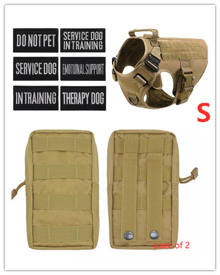 Military Tactical Dog Harness German Shepherd Adjustable Pet Dog Back - 0 - CJ - A - Set - CJJJCWGX00809 - A - Set