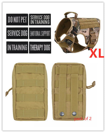Military Tactical Dog Harness German Shepherd Adjustable Pet Dog Back - 0 - CJ - P - Set - CJJJCWGX00809 - P - Set