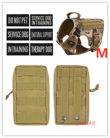 Military Tactical Dog Harness German Shepherd Adjustable Pet Dog Back - 0 - CJ - N - Set - CJJJCWGX00809 - N - Set