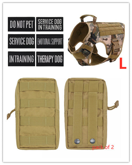 Military Tactical Dog Harness German Shepherd Adjustable Pet Dog Back - 0 - CJ - O - Set - CJJJCWGX00809 - O - Set
