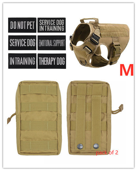 Military Tactical Dog Harness German Shepherd Adjustable Pet Dog Back - 0 - CJ - B - Set - CJJJCWGX00809 - B - Set