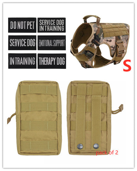 Military Tactical Dog Harness German Shepherd Adjustable Pet Dog Back - 0 - CJ - M - Set - CJJJCWGX00809 - M - Set