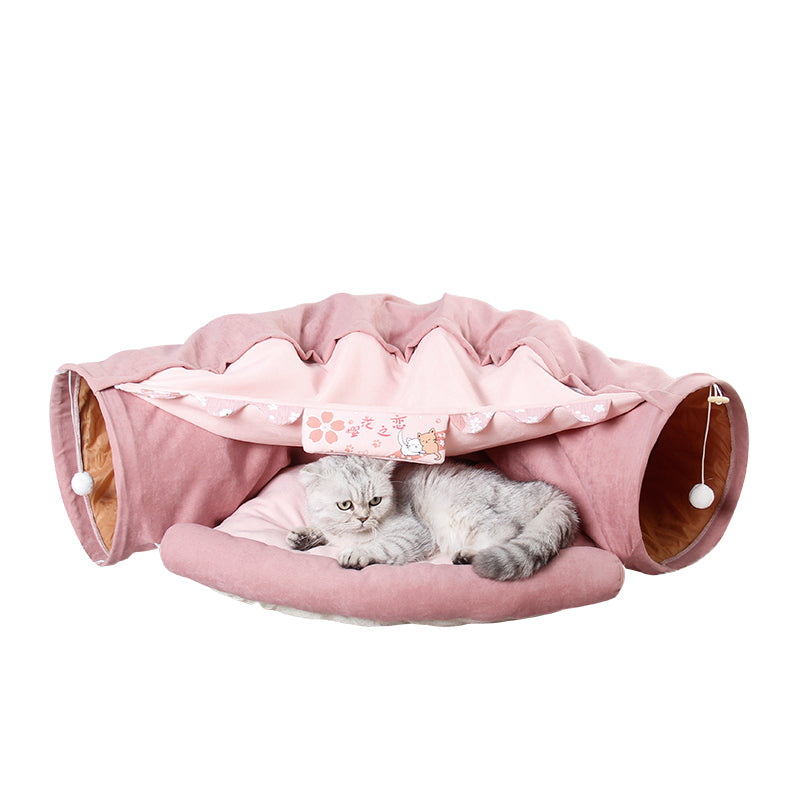Pet Cats Tunnel Interactive Play Toy Mobile Collapsible Ferrets Rabbit Bed tunnels Indoor Toys Kitten Exercising Products - 0 - CJ