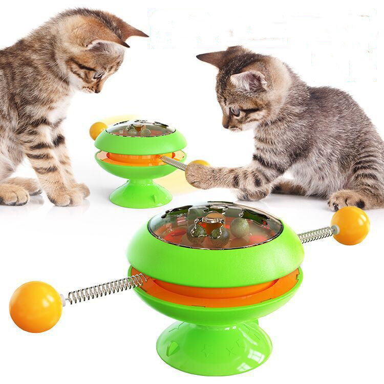 Rotatable Cat Toys Supplies With Catnip Interactive Training Toys For Cats Kitten Cat Accessories Pet Products - 0 - CJ