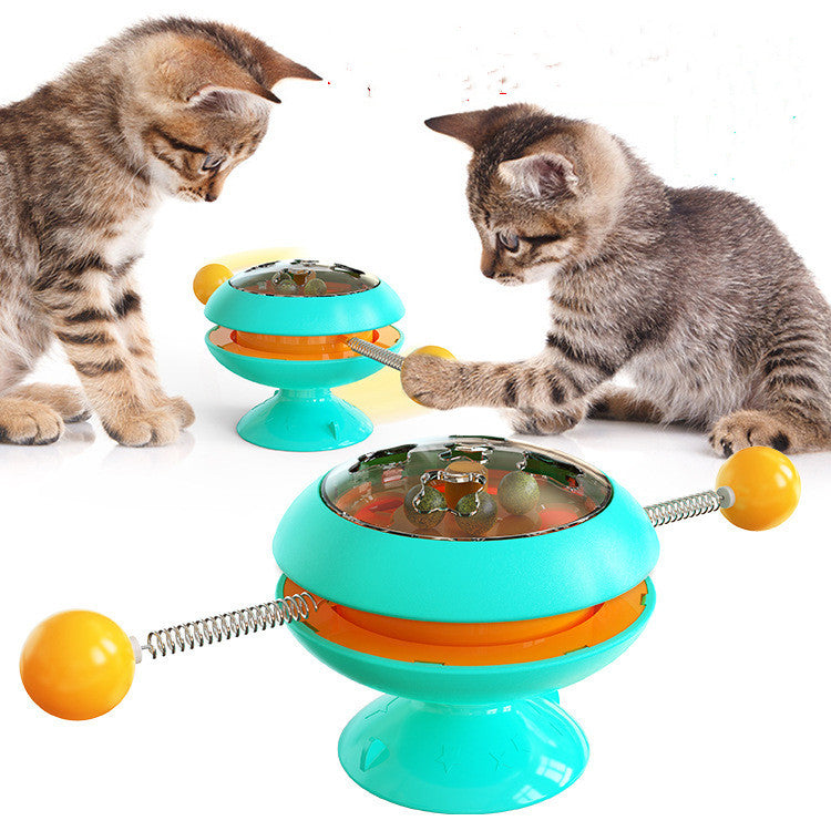 Rotatable Cat Toys Supplies With Catnip Interactive Training Toys For Cats Kitten Cat Accessories Pet Products - 0 - CJ