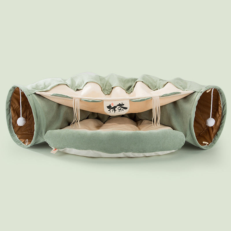 Collapsible Cat Tunnel Durable Washable Collapsible - 0 - CJ - Matcha - CJJJCWMY00501 - Matcha