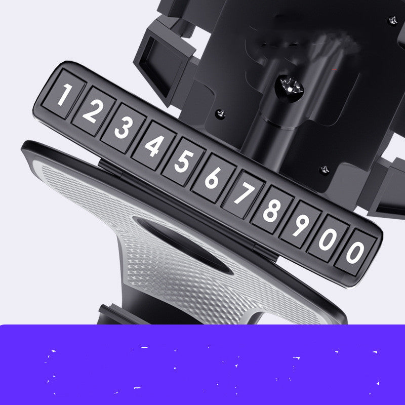 New Car Phone Holder Rotary Adiustable Navigation Car Phone Stand Multi - Function With Parking Card Automotive Goods - 0 - CJ