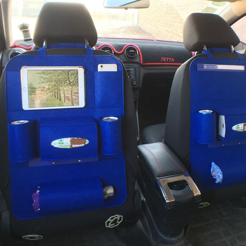 Auto Car Backseat Organizer Car - Styling Holder Multi - Pocket Seat Wool Felt Storage Multifunction Vehicle Accessories Bag - 0 - CJ
