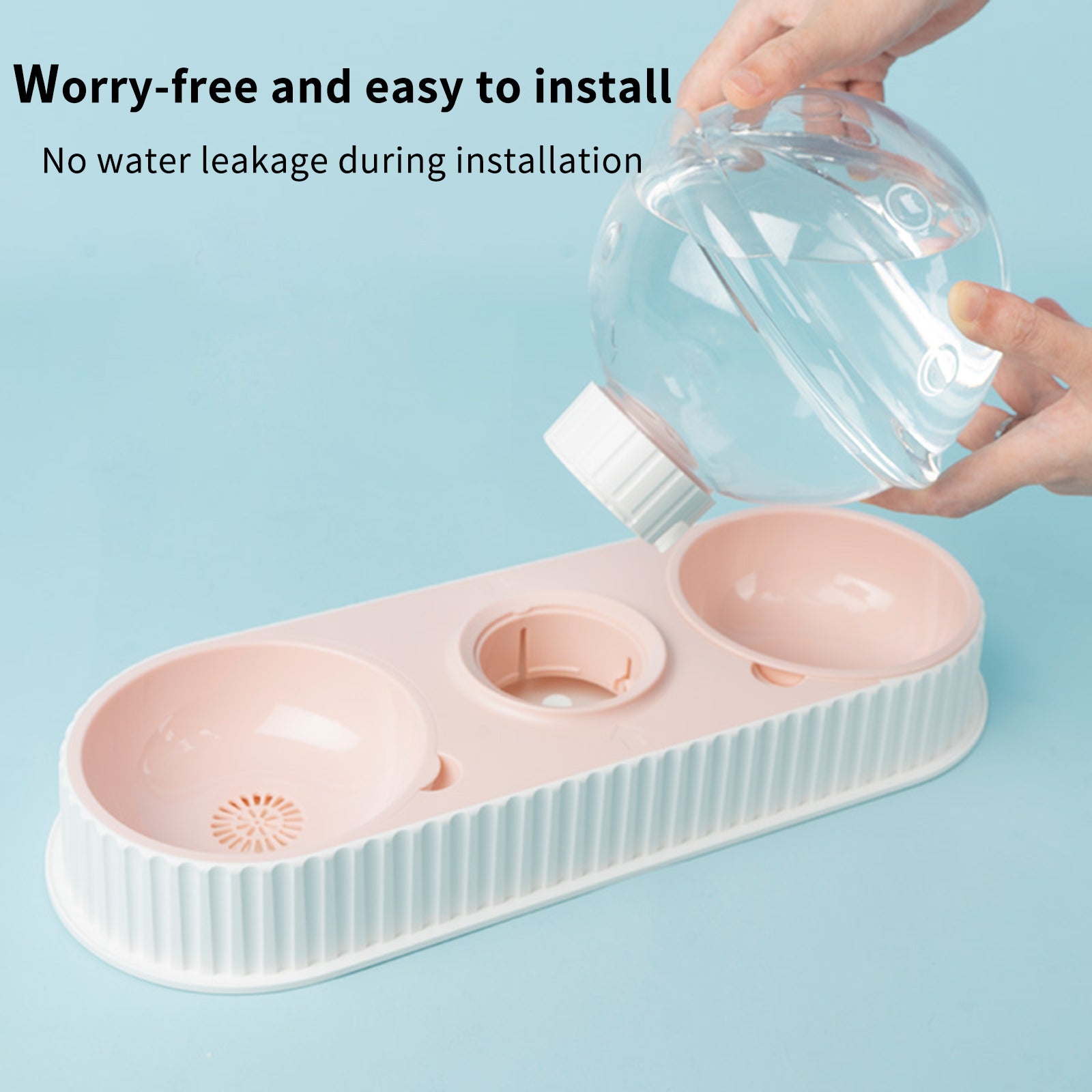 Plastic Pet Feeding Drinkers Cat Dog Automatic Feeder Drinking Animal Pet Bowl Water Bowl For Pets Dog Automatic Drinkers - 0 - CJ