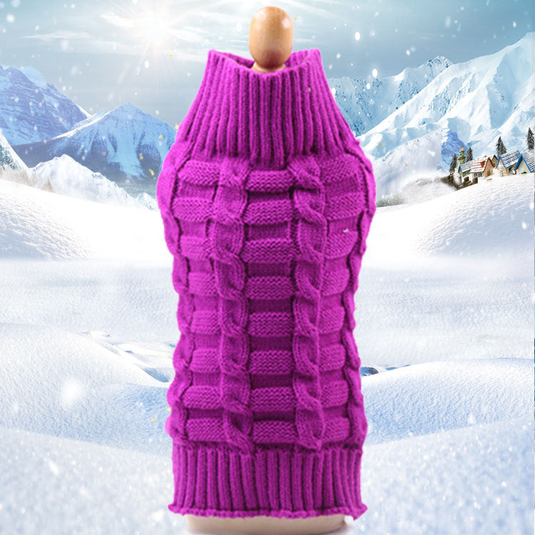 Cashmere Twisted Rope Pet Sweater, Dog Clothes, Pet Products - 0 - CJ - Purple - XL - CJGD115087715OL