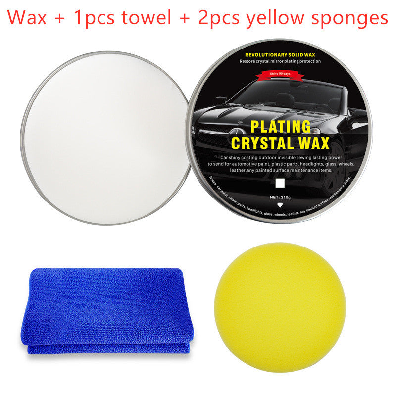 Car Diamond Crystal Wax Black Wax Coating Waxing Polishing Sewage Crystal Hard Wax - 0 - CJ - White - Set1 - CJQC104390714NM