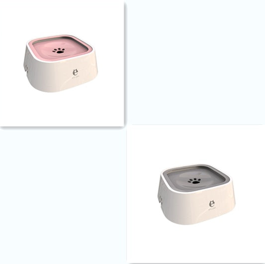 Non - wet Mouth Dog Bowl, Floating Bowl, Anti - overturning - 0 - CJ - Pink grey set - CJJJCWGY00623 - Pink grey set