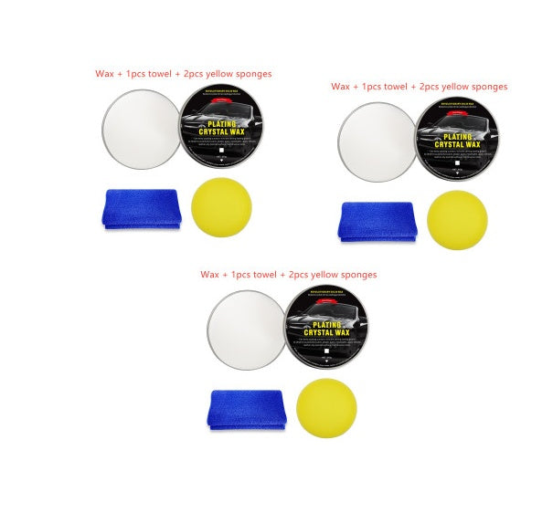 Car Diamond Crystal Wax Black Wax Coating Waxing Polishing Sewage Crystal Hard Wax - 0 - CJ - White - Set1x3 - CJQC104390717QJ
