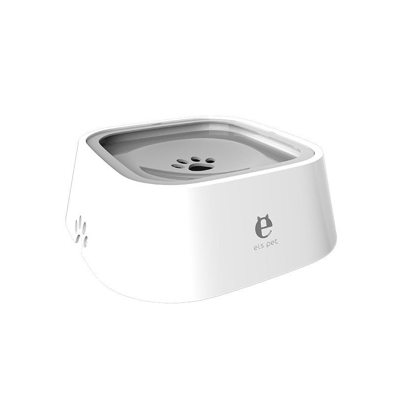 Pet Feeding Bowls Not Wetting Mouth No Spill Cat Bowl Prevent Splashing Water Feeder - 0 - CJ - Grey - CJGY117281702BY