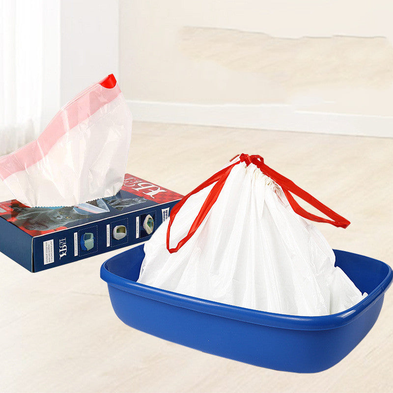 Thick Drawstring Cat Litter Box Garbage Bag - 0 - CJ