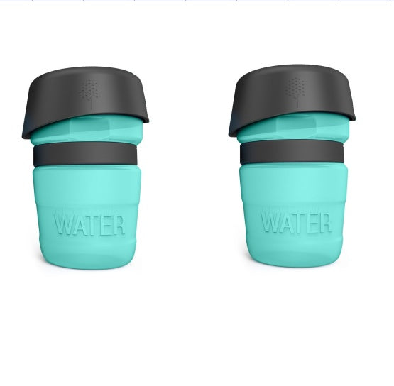 Pet Outdoor Foldable Bottle Dog Travel Water Bottle Dog Water Dispenser - 0 - CJ - Tiffany Blue 2pcs - 520ml - CJJJCWGY00675 - Tiffany Blue 2pcs - 520ml