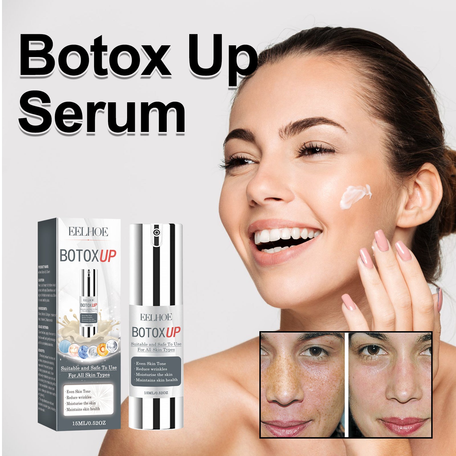 EELHOE Face Fine Line Essence, Firming Skin Repairing And Smoothing Fine Lines Delicate Pores Essence - 5 - CJ