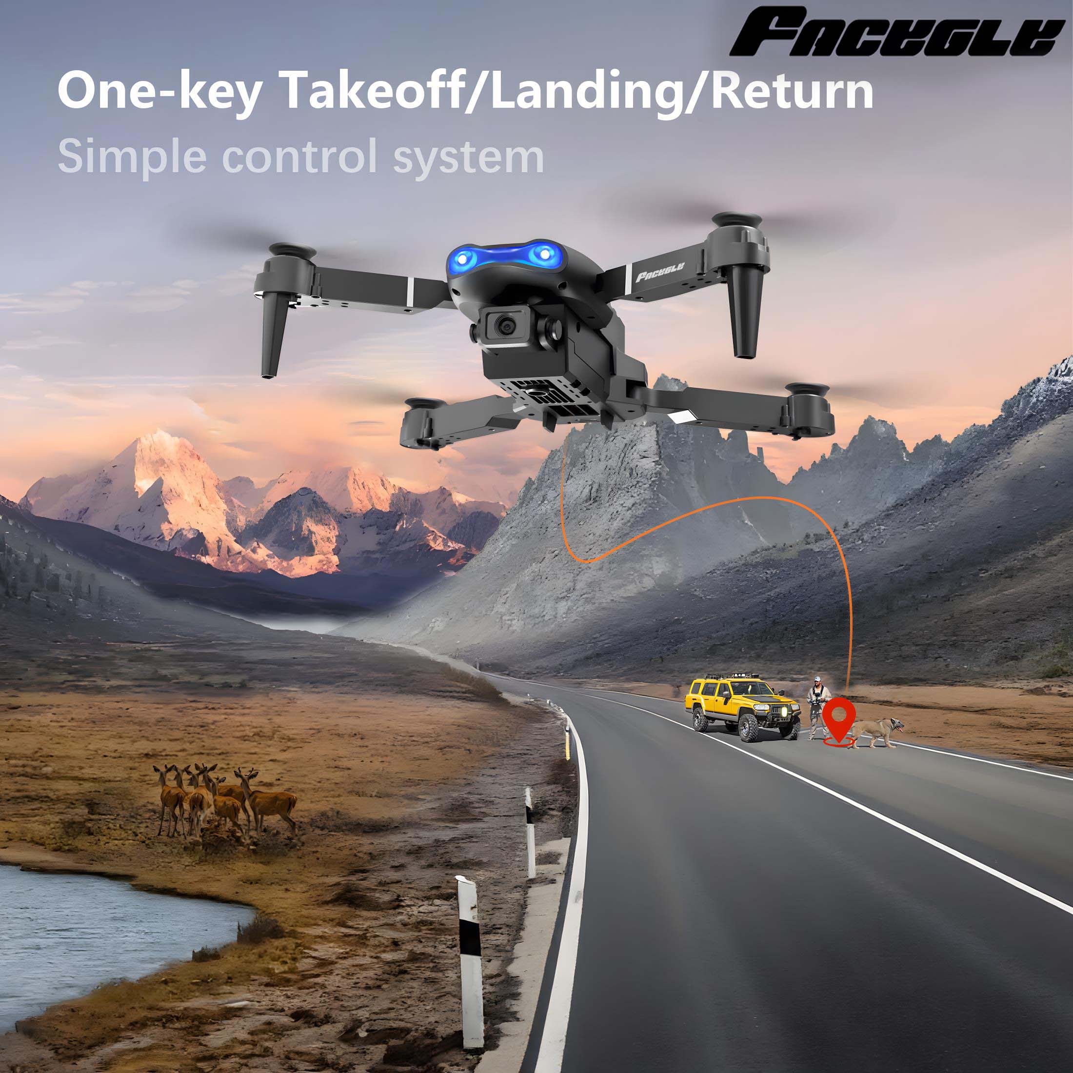 E99 Drone Quadcopter Dual Camera HD Aerial Photography Remote Control - 5 - CJ