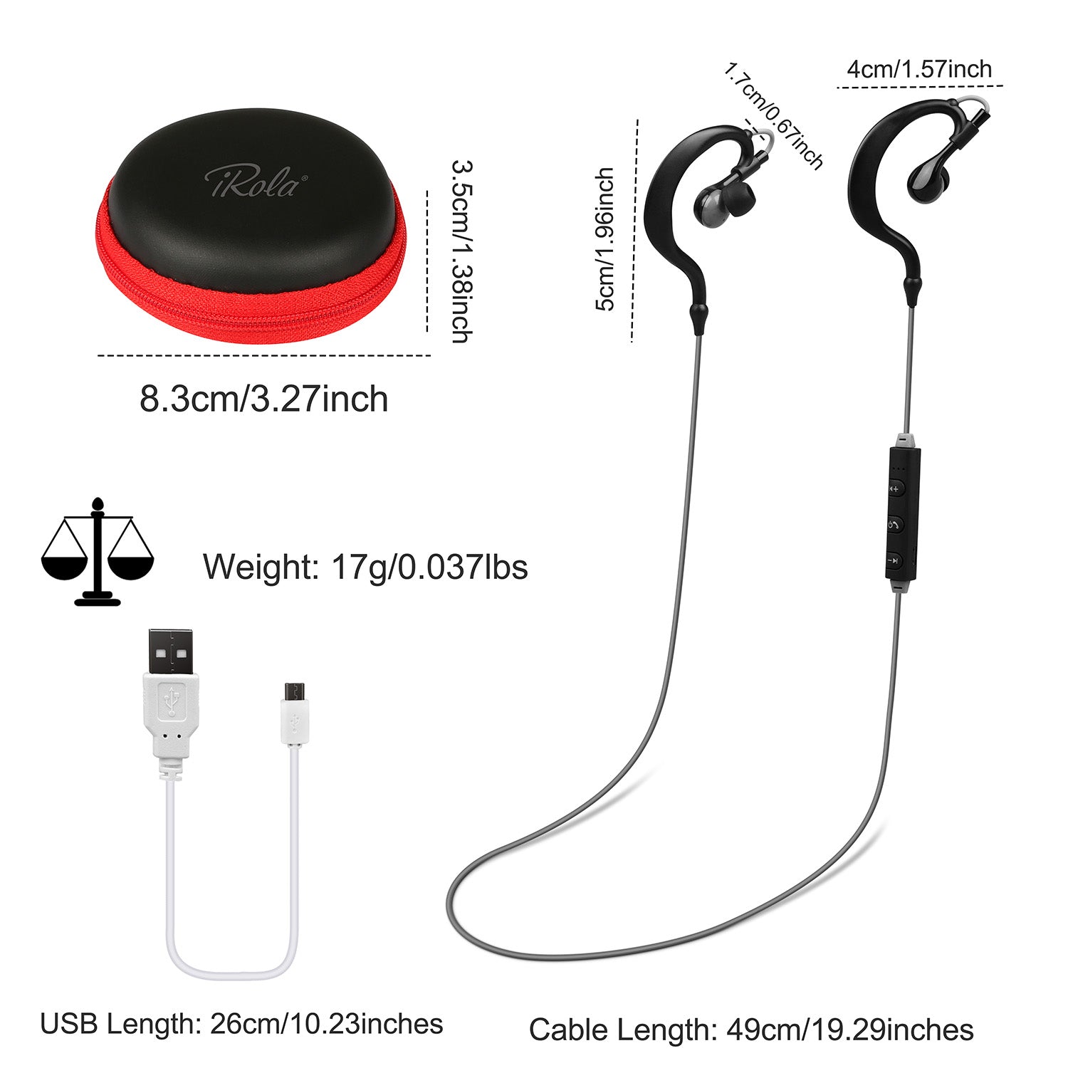 Wireless Headsets V4.1 Sport In - Ear Stereo Headphones Sweat - proof Neckband Earbuds With Mic Deep Bass HiFi Earphones For Running Hiking Travel - 5 - CJ