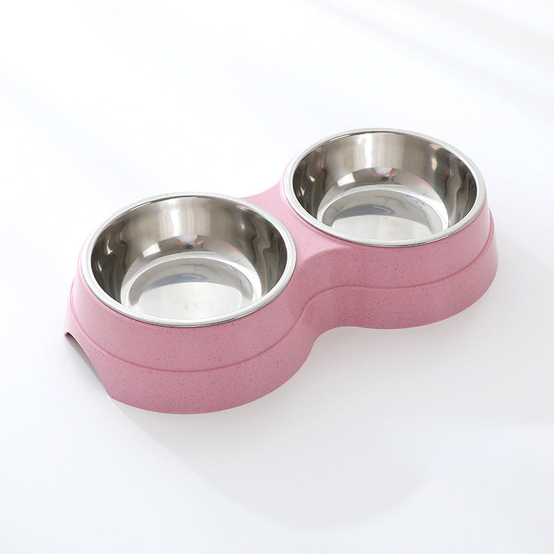Double Pet Bowls Dog Food Water Feeder Stainless Steel Pet Drinking Dish Feeder Cat Puppy Feeding Supplies Small Dog Accessories - 5 - CJ