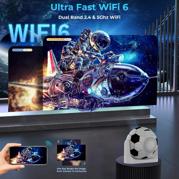 Smart Projector, T950S Chip 2 8GB Memory, Android 13, 2000 1 Contrast, Dual - band WiFi BT5 2 For Home Theater, Movie Gaming - 5 - CJ