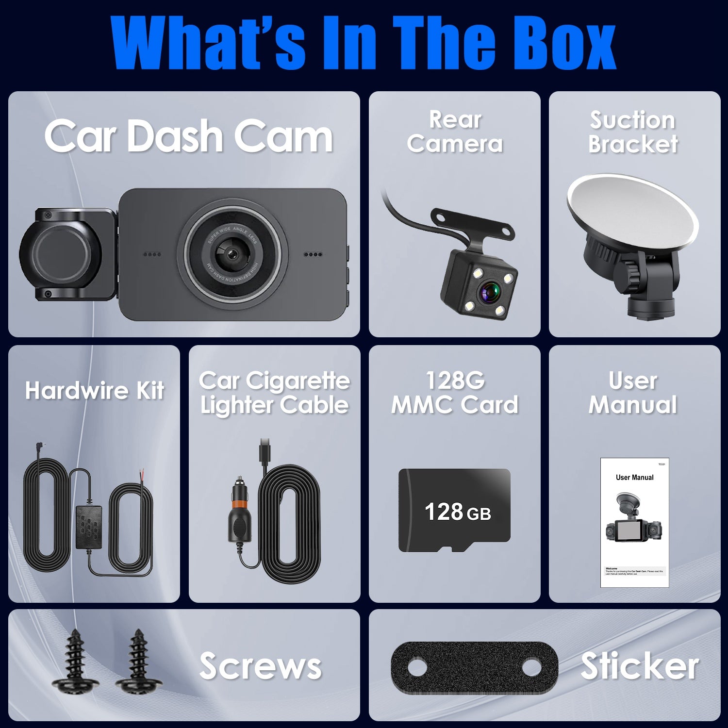 4 Channel Car Dash Cam With 128G MMC Card 1080P Front 720P Left Right 480P Rear G - Sensor Parking Monitor Loop Recording Night Vision 360 Degree Surveillance Car Camera - 5.0 - cjdropshipping