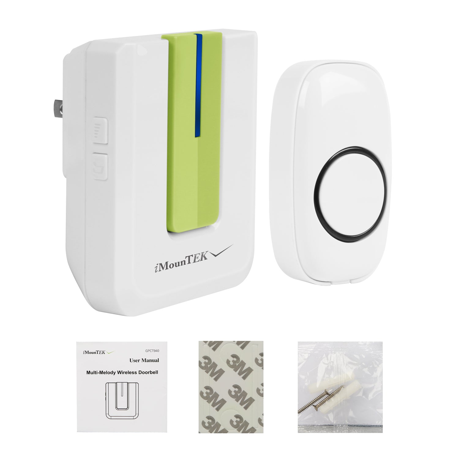 Wireless Doorbells Rings 1 Thousand FT Operating Range IP44 Waterproof Door Chime With 1 Plug Receiver Chimes 52 Melodies LED Indicator Bells For Office Apartment House - 5.0 - CJ