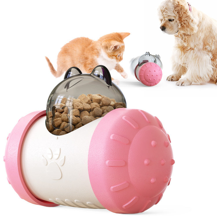 Funny Dog Treat Leaking Toy With Wheel Interactive Toy For Dogs Puppies Cats Pet Products Supplies Accessories - 0 - CJ - Pink - CJJJCWGY03954 - Pink