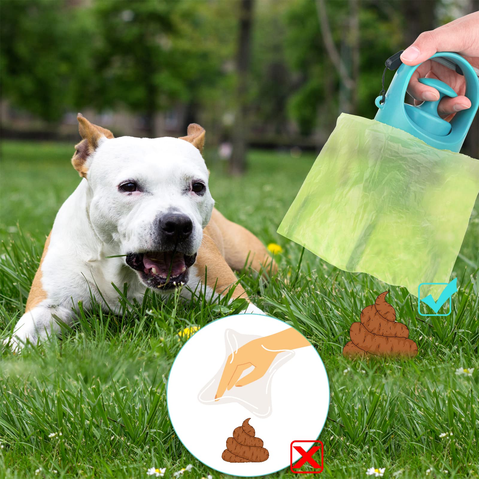 Portable Dog Poop Scooper, Sanitary Dog Waste Picker Upper With Bag Dispenser, Convenient Pet Waste Cleaner For Dog Walkers, Attachable To Dog Leash, Harness Or Waist - 5 - CJ