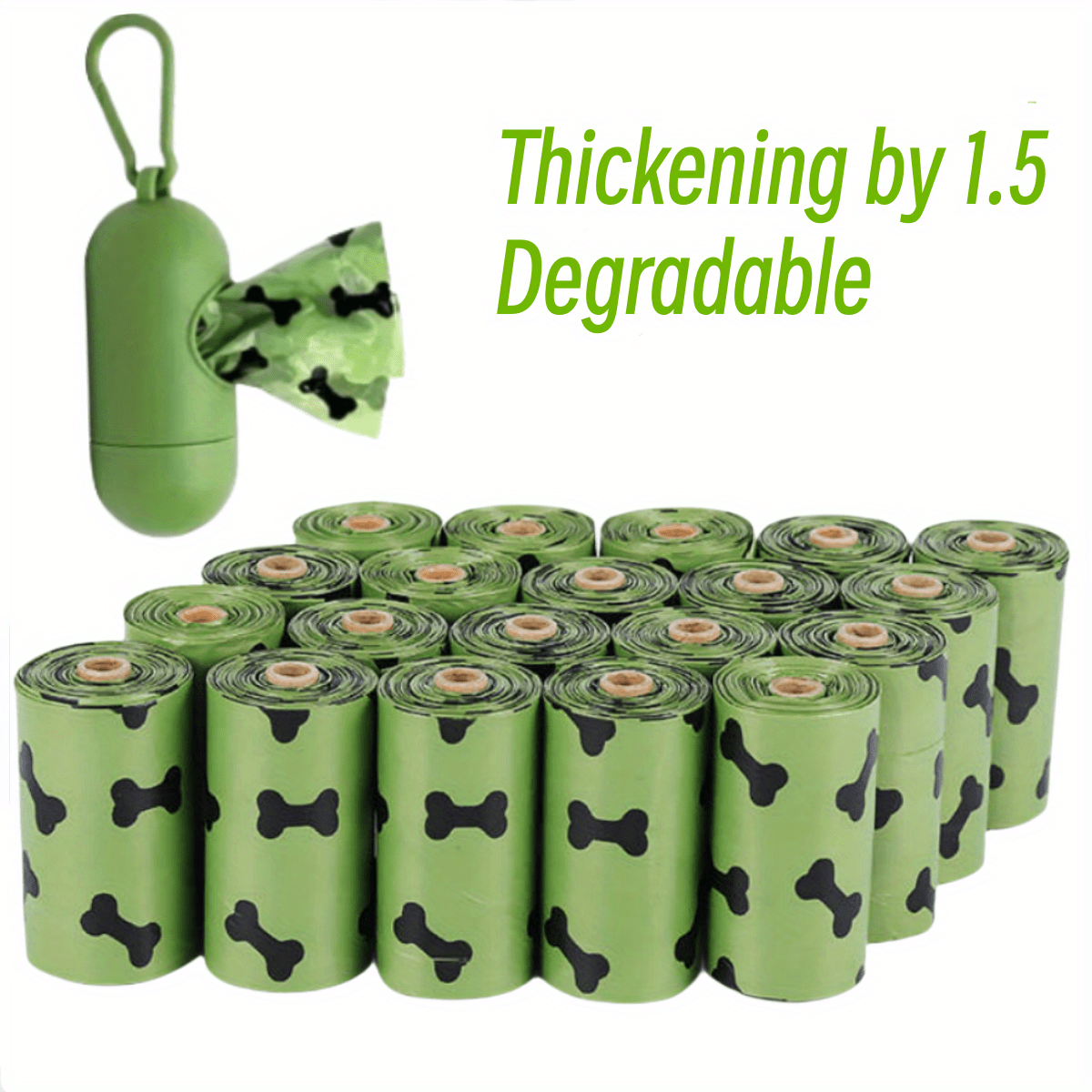 Environmentally Friendly Biodegradable Pet Litter Bags Dog Waste Bags With Dog Poop Bag Dispenser Dog Poop Bags Thickened Poop Bags Leak - Proof Dog Waste Bags For Pet Supplies - 5 - CJ