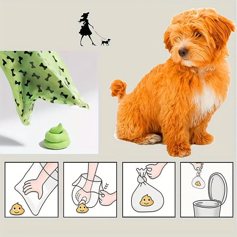 Environmentally Friendly Biodegradable Pet Litter Bags Dog Waste Bags With Dog Poop Bag Dispenser Dog Poop Bags Thickened Poop Bags Leak - Proof Dog Waste Bags For Pet Supplies - 5 - CJ