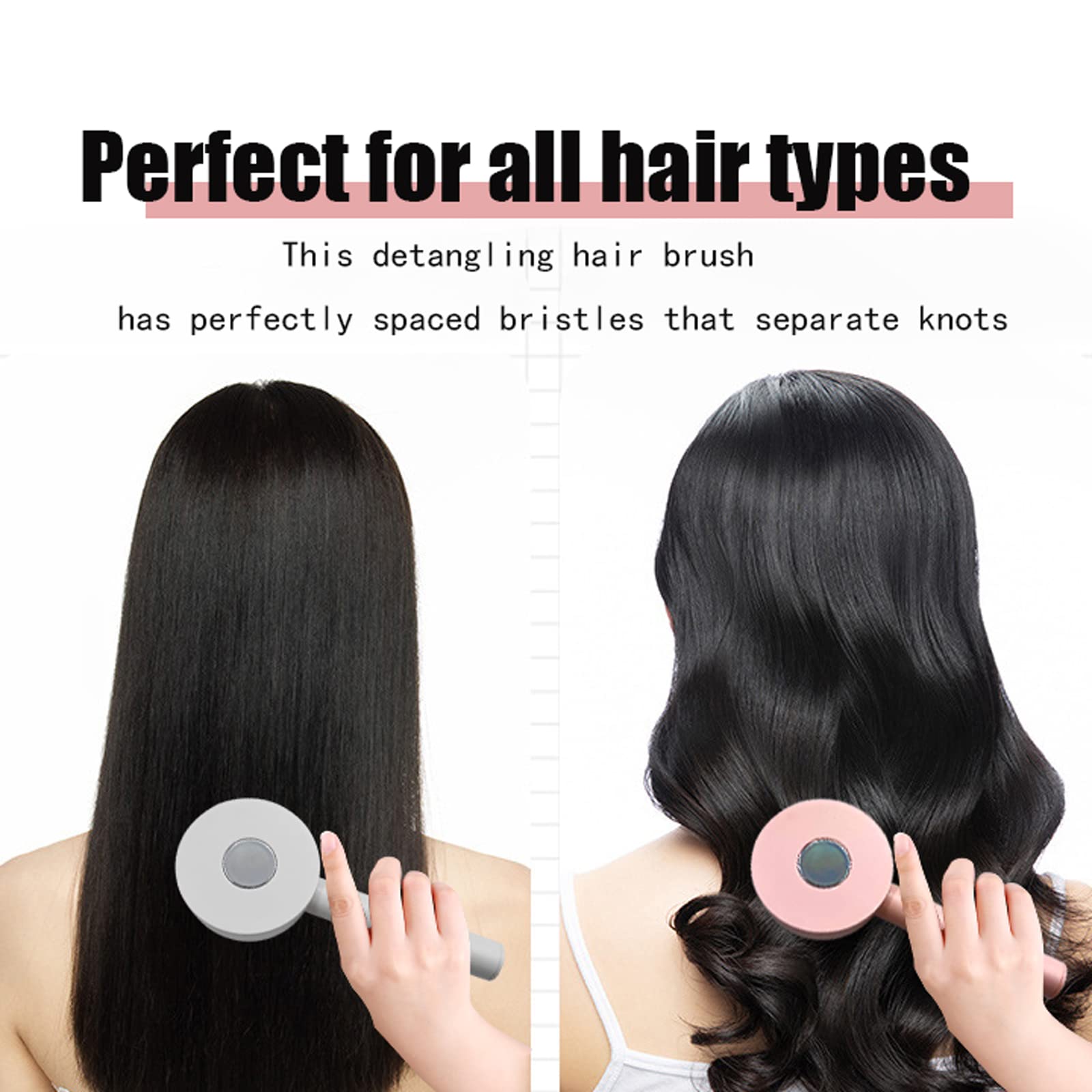 One - key Self - cleaning Hair Brush For Women Curly Hair Brush Anti - Static Airbag Massage Comb Airbag Massage Scalp Comb Professional Detangling One - key Self - cleaning - 5 - CJ