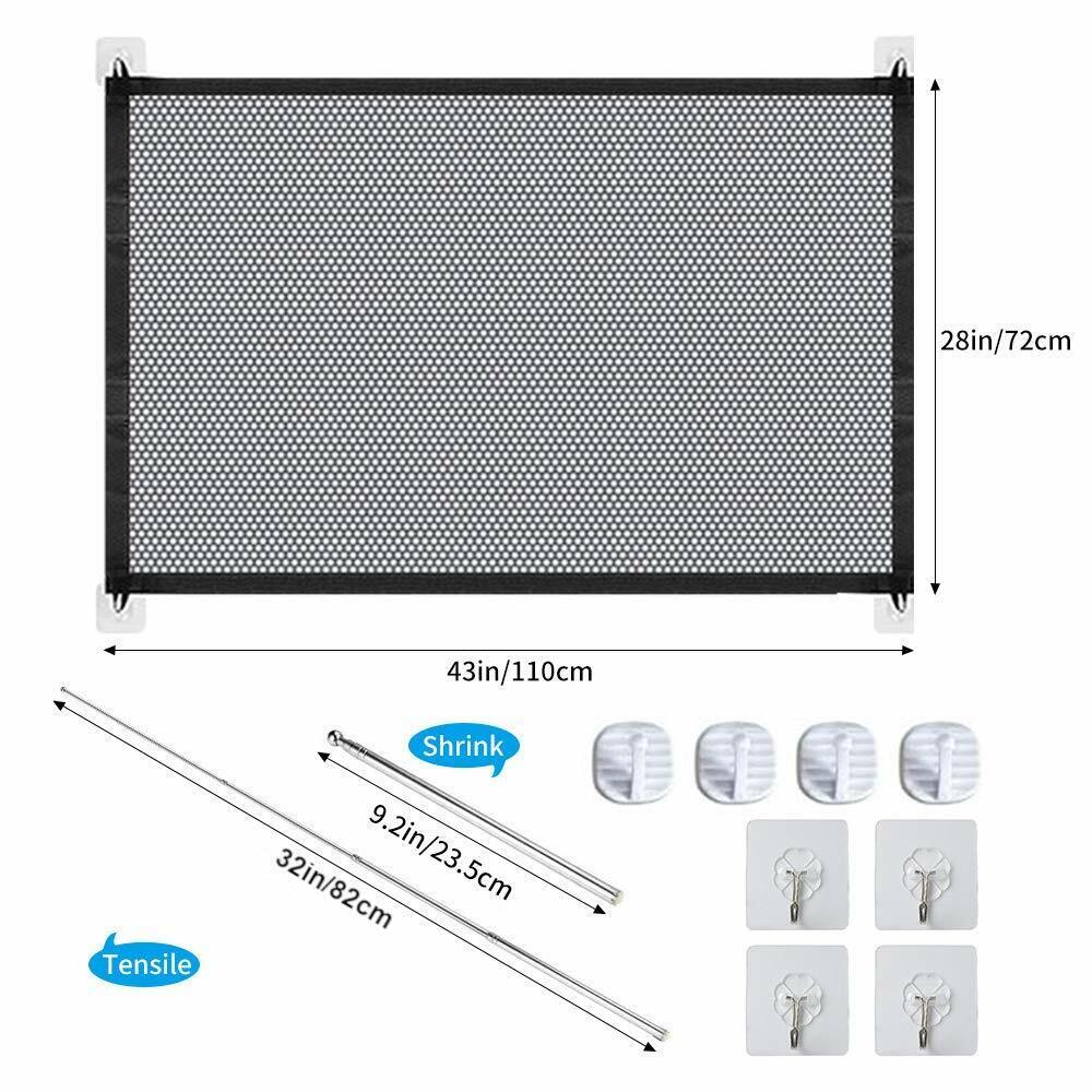 Pets Dog Cat Baby Safety Gate Mesh Fence Magic Portable Guard Net Stairs Doors - 5 - CJ